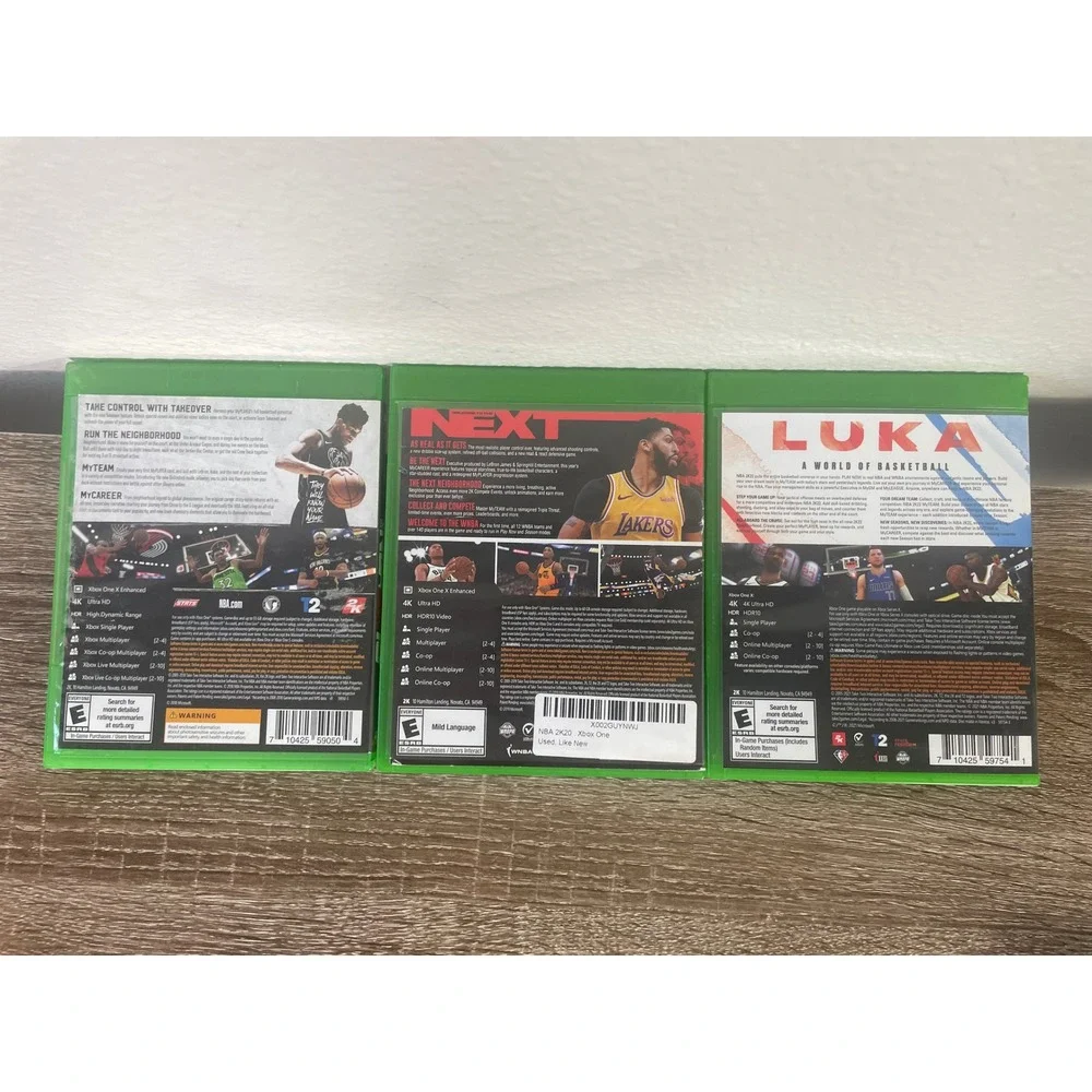 NBA 2K19 2K20 2K22 Xbox One Game Lot 2K Sports Basketball‎ Giannis Davis Luka